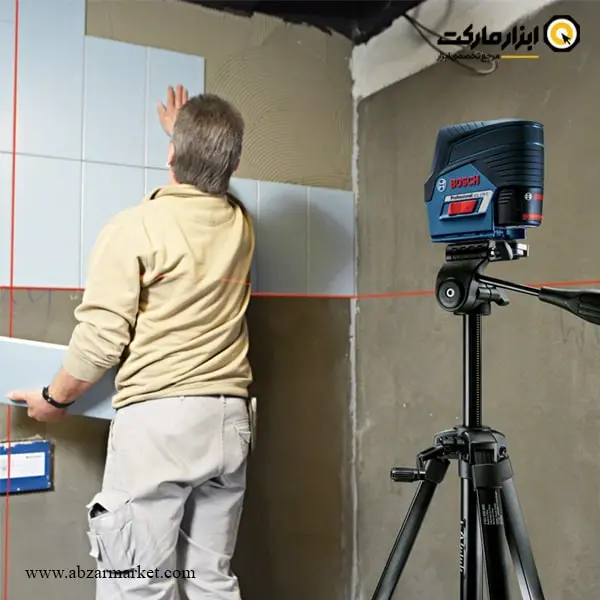تراز لیزری بوش دو خط نقطه زن ریموت دار با سه پایه مدل GCL 2-50 C تراز لیزری بوش دو خط نقطه زن ریموت دار با سه پایه مدل GCL 2-50 C