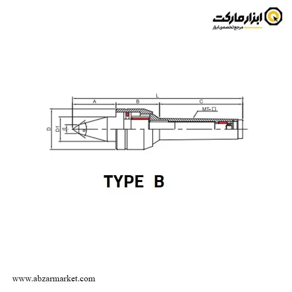 مرغک گردان تراشکاری ورتکس تیپ B مدل VLC-B