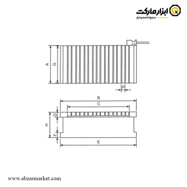 مگنت برقی دستگاه فرز ورتکس مدل VEM-3060A