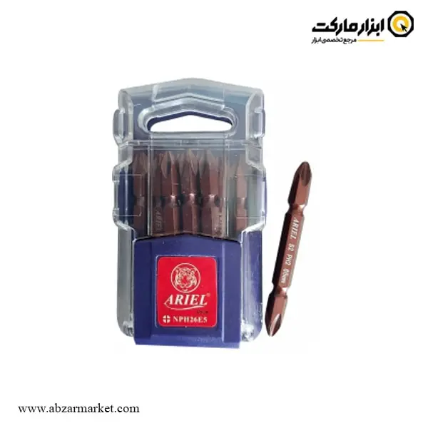 سر پیچ گوشتی آریل دو سر چهارسو مدل NPH26E5-مجموعه ( 5 عددی )