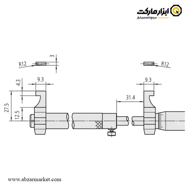 میکرومتر میتوتویو 75-50 میلی متر داخل سنج مدل 187-145 میکرومتر میتوتویو 75-50 میلی متر داخل سنج مدل 187-145