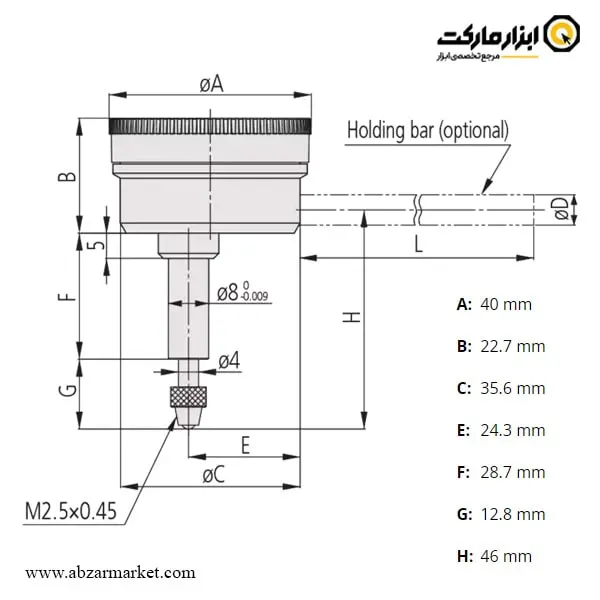 ساعت اندیکاتور میتوتویو عمودی کورس کوچک مدل 1960T ساعت اندیکاتور میتوتویو عمودی کورس کوچک مدل 1960T