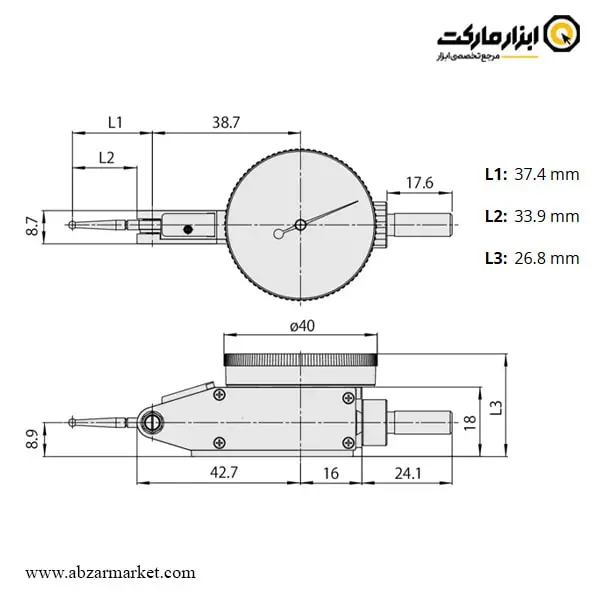 ساعت شیطونکی میتوتویو کورس 0.5 میلی متر مدل 414-513 E