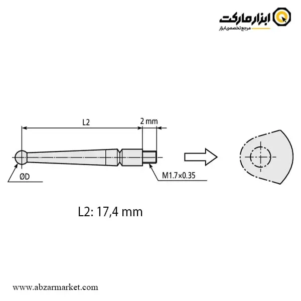 پراب ساعت شیطونکی میتوتویو مدل 103006 پراب ساعت شیطونکی میتوتویو مدل 103006