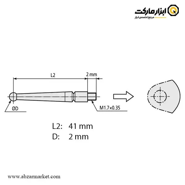پراب ساعت شیطونکی میتوتویو بلند مدل 136013 پراب ساعت شیطونکی میتوتویو بلند مدل 136013