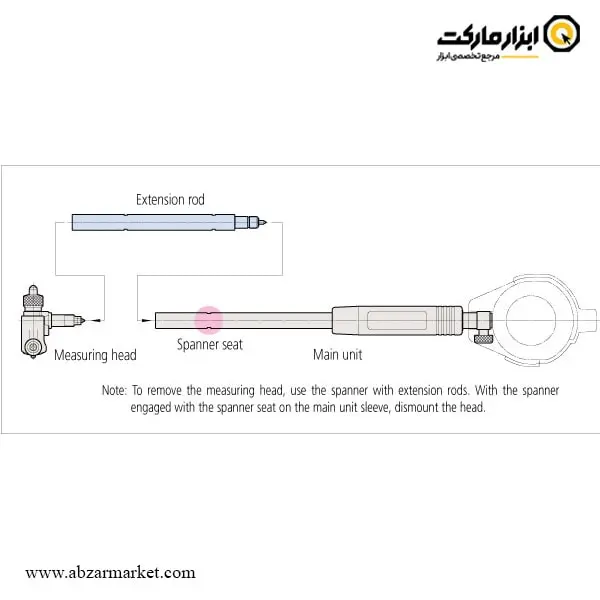 رابط افزایش طول بورگیج میتوتویو 250 میلی متر مدل 953553 رابط افزایش طول بورگیج میتوتویو 250 میلی متر مدل 953553