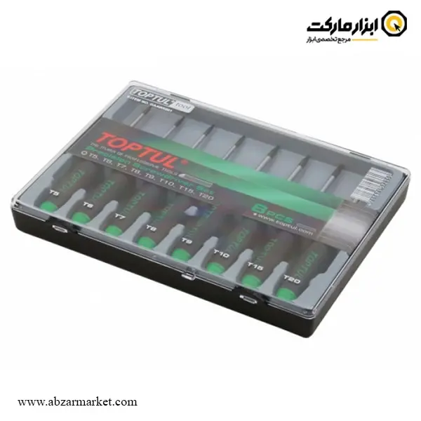 ست پیچ گوشتی ساعتی ستاره ای تاپ تول 8 عددی مدل GAAW0801