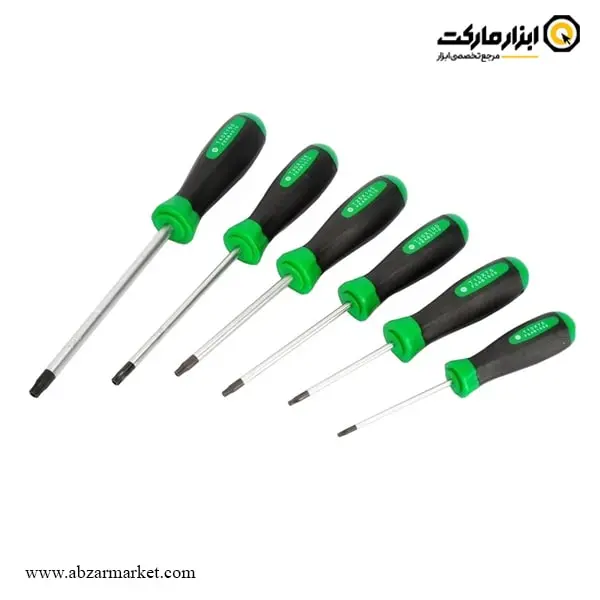 ست پیچ گوشتی ستاره ای سوراخ دار تاپ تول 6 عددی مدل GAAE0610 ست پیچ گوشتی ستاره ای سوراخ دار تاپ تول 6 عددی مدل GAAE0610