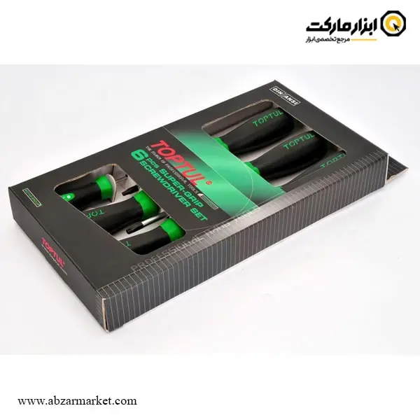 ست پیچ گوشتی ستاره ای سوراخ دار تاپ تول 6 عددی مدل GAAE0610 ست پیچ گوشتی ستاره ای سوراخ دار تاپ تول 6 عددی مدل GAAE0610