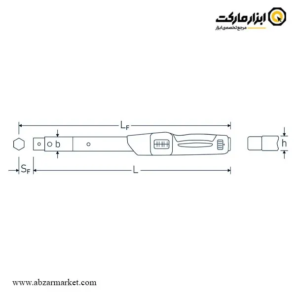 آچار ترکمتر تقه ای اشتایویل 800-160 نیوتن سری خور 22x28 مدل 730N/80