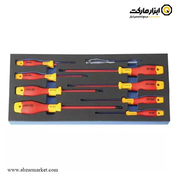 ست پیچ گوشتی عایق برق فشار قوی بوهر 9 عددی مدل 0200652 ست پیچ گوشتی عایق برق فشار قوی بوهر 9 عددی مدل 0200652