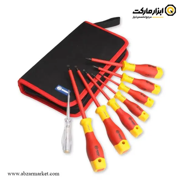 ست پیچ گوشتی عایق برق فشار قوی بوهر 8 عددی مدل 0200204