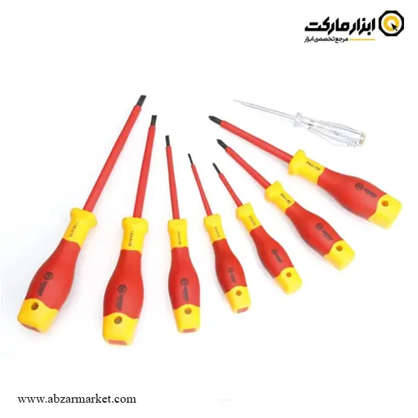 ست پیچ گوشتی عایق برق فشار قوی بوهر 8 عددی مدل 0200204