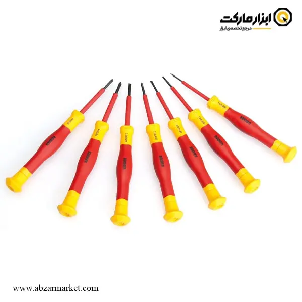 ست پیچ گوشتی ساعتی عایق برق فشار قوی بوهر 7 عددی مدل 0200203