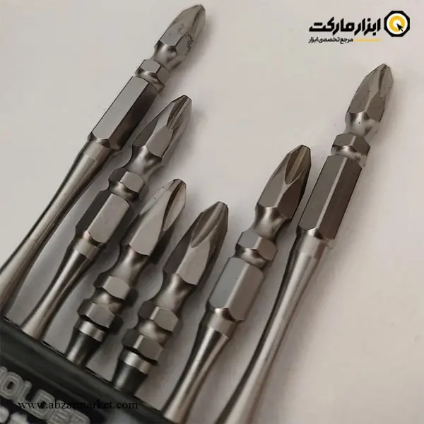 ست سر پیچ گوشتی دو سر چهارسو سان فلگ 6 عددی مدل TST-100