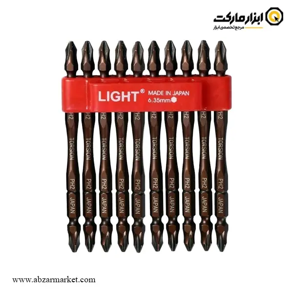 سر پیچ گوشتی لایت دو سر چهارسو 10 عددی مدل 22TB سر پیچ گوشتی لایت دو سر چهارسو 10 عددی مدل 22TB