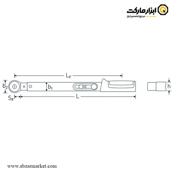 آچار ترکمتر جغجغه ای 1/2 اینچ اشتایویل 200-40 نیوتن مدل 730R/20 Quick