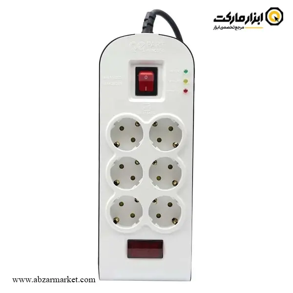 محافظ دیجیتال شش خانه پارت الکتریک با کابل 5 متری مدل 8796