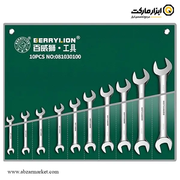 ست آچار دو سر تخت برلیون 10 عددی مدل 081030100 ست آچار دو سر تخت برلیون 10 عددی مدل 081030100