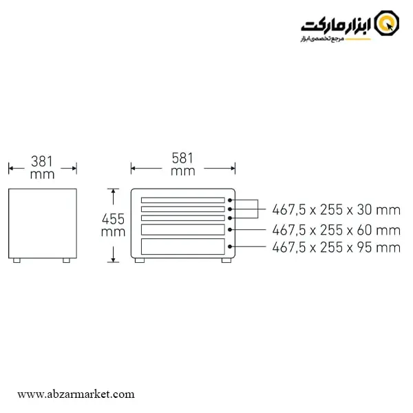 جعبه ابزار تخصصی کشویی اشتایویل 206 پارچه خلبانی مدل 13221 WT/TS