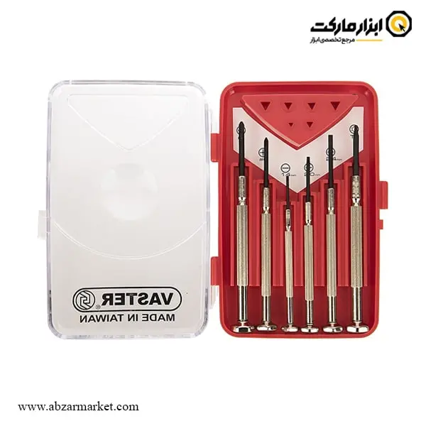 ست پیچ گوشتی ساعتی واستر 6 عددی مدل VP001