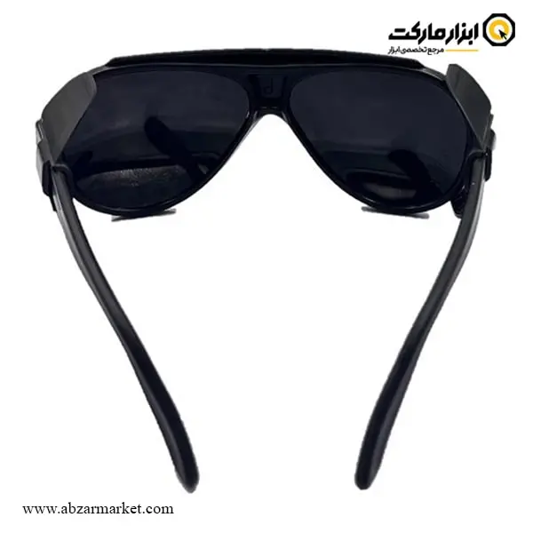 عینک ایمنی جوشکاری تک پلاست مشکی DIN9 مدل TP-E009