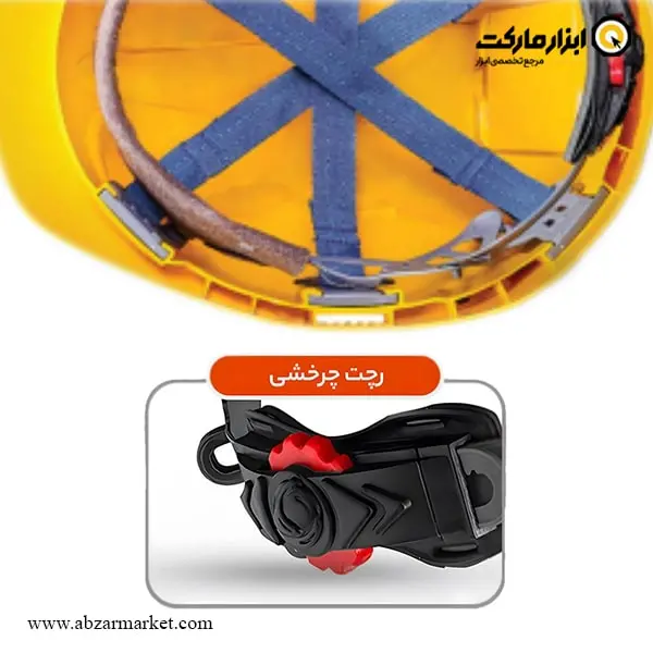 کلاه ایمنی عایق برق هترمن مهندسی بند چرخشی مدل MK8E