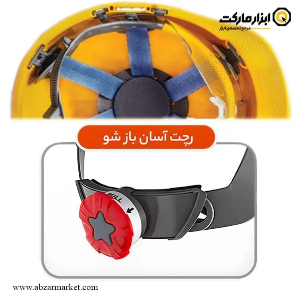 کلاه ایمنی عایق برق کار در ارتفاع هترمن بند آسان بازشو مدل MK8SE
