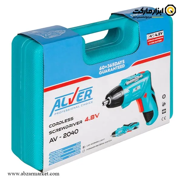 کیت پیچ گوشتی شارژی آلور لیتیوم 4.8 ولت 46 پارچه مدل AV-2040