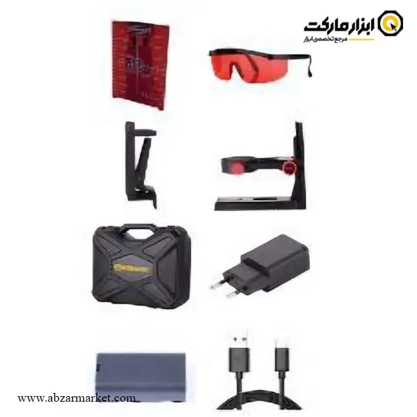 تراز لیزری کنزاکس 5 خط 360 درجه نور قرمز مدل 1145 تراز لیزری کنزاکس 5 خط 360 درجه نور قرمز مدل 1145