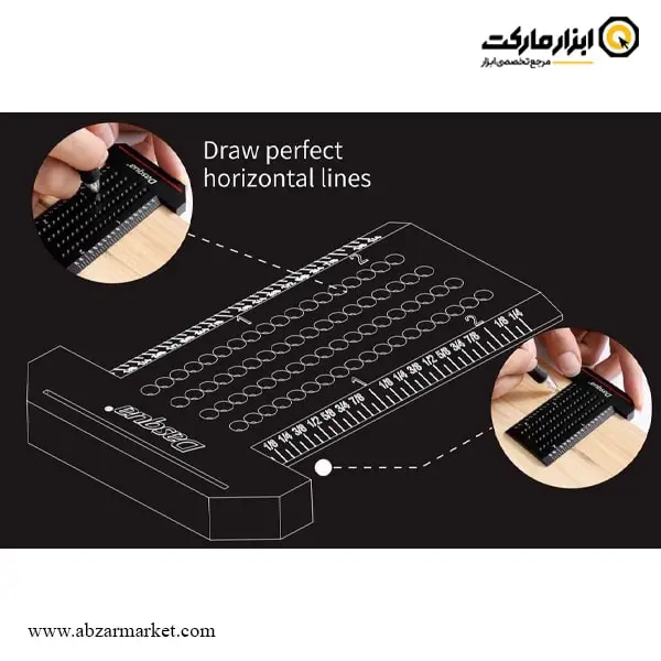 خط کش T علامت زن نجاری داسکوا جیبی مدل 5661-1804