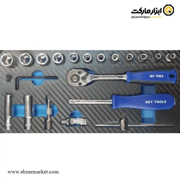 جعبه بکس اسکای 21 پارچه 1/4 اینچ مدل ST-9907