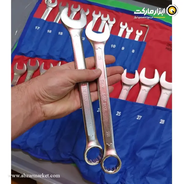 ست آچار یکسر تخت یکسر رینگ اسکای 22 عددی مدل ST-4600-22N ست آچار یکسر تخت یکسر رینگ اسکای 22 عددی مدل ST-4600-22N