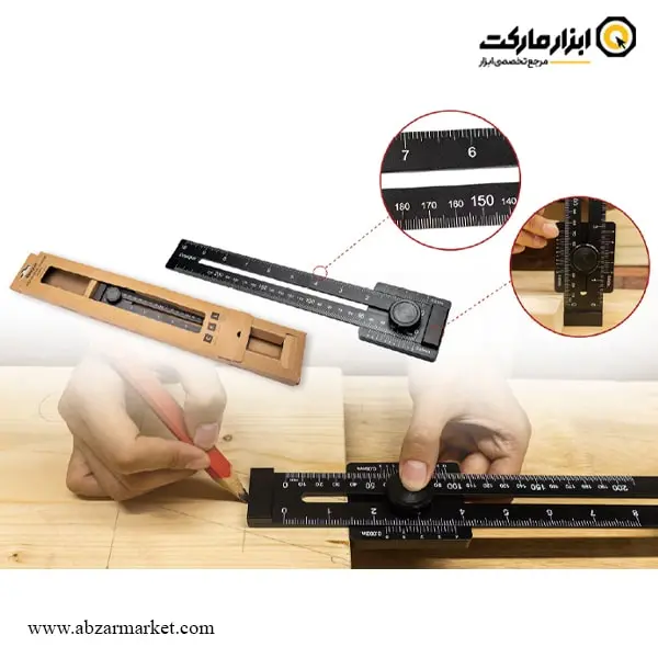 خط کش T نجاری داسکوا کشویی مدل 0410-1804
