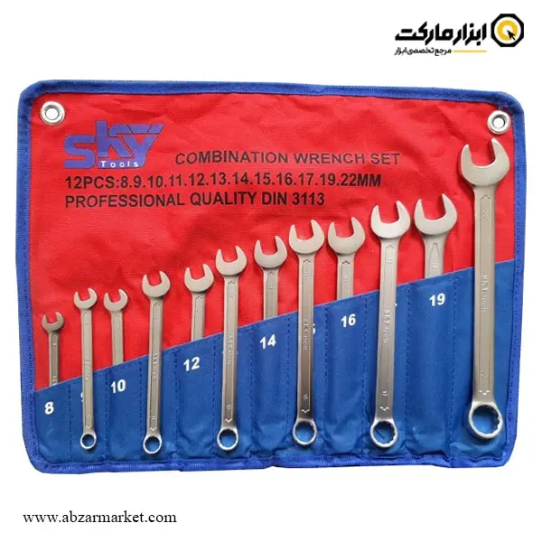 ست آچار یکسر تخت یکسر رینگ اسکای 12 عددی مدل ST-4600-12N ست آچار یکسر تخت یکسر رینگ اسکای 12 عددی مدل ST-4600-12N