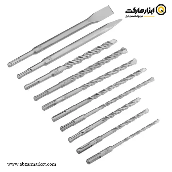 ست مته و قلم چهار شیار رونیکس 10 عددی مدل RH-5048