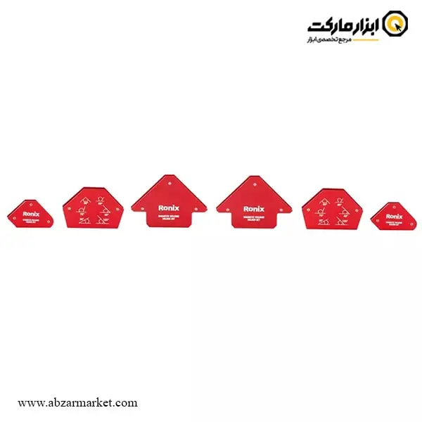 ست گونیا مگنت جوشکاری رونیکس 6 عددی مدل RH-9083