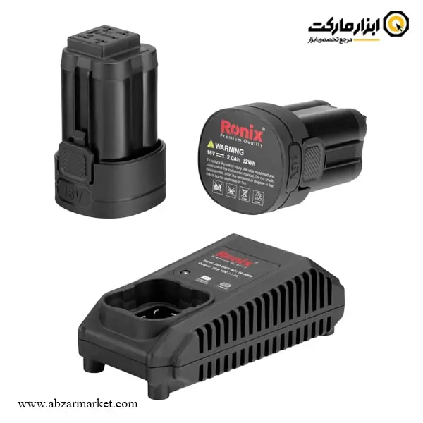 پیچ گوشتی شارژی ضربه ای رونیکس براشلس 16 ولت مدل 8668