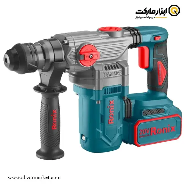 دریل بتن کن شارژی رونیکس 3 کیلویی براشلس 20 ولت مدل 8679