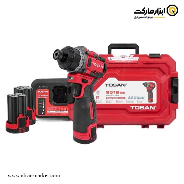 پیچ گوشتی شارژی توسن براشلس 16 ولت مدل 9516BS