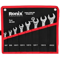 ست آچار دو سر تخت رونیکس 8 عددی مدل RH-2204