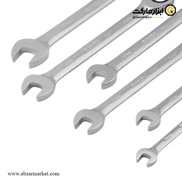 ست آچار یکسر تخت یکسر رینگ جغجغه رونیکس 6 عددی مدل RH-2173 ست آچار یکسر تخت یکسر رینگ جغجغه رونیکس 6 عددی مدل RH-2173