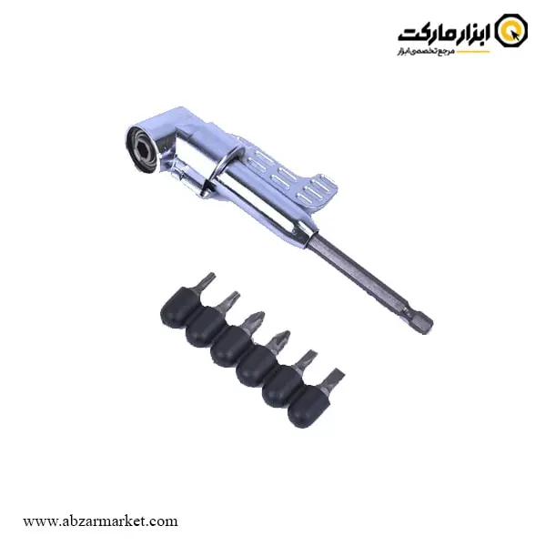 ست رابط بیت خور چپقی 90 درجه محک 6 عددی مدل SDA-25