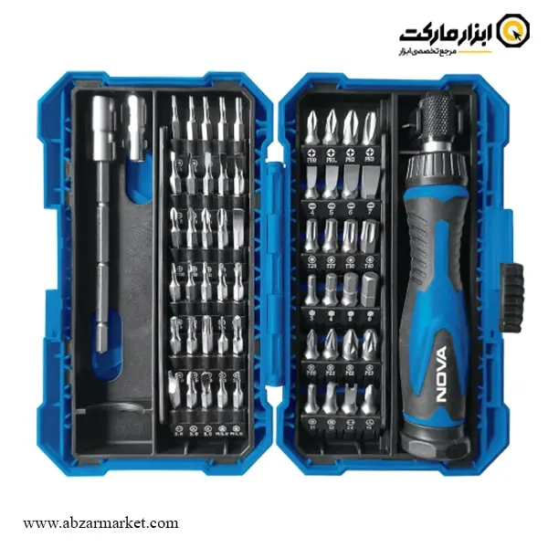 ست سر پیچ گوشتی نووا 57 عددی مدل 1364 ست سر پیچ گوشتی نووا 57 عددی مدل 1364