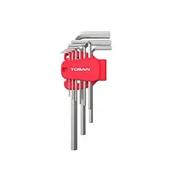 آچار آلن شش گوش توسن کارتی کوتاه 9 عددی مدل 4170