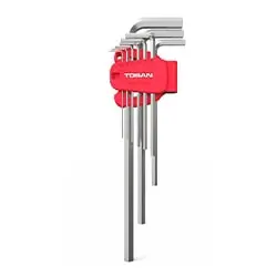 آچار آلن شش گوش توسن کارتی بلند 9 عددی مدل 4180