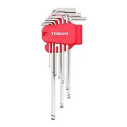 آچار آلن سر گرد توسن کارتی بلند 9 عددی مدل 4181