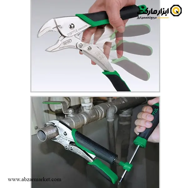 انبر قفلی سیم چین دار تاپ تول 10 اینچ روکش دار مدل DMAQ2210