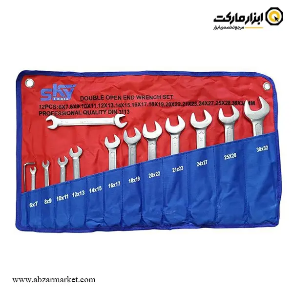 ست آچار دو سر تخت اسکای 12 عددی مدل ST-4800-12 ست آچار دو سر تخت اسکای 12 عددی مدل ST-4800-12