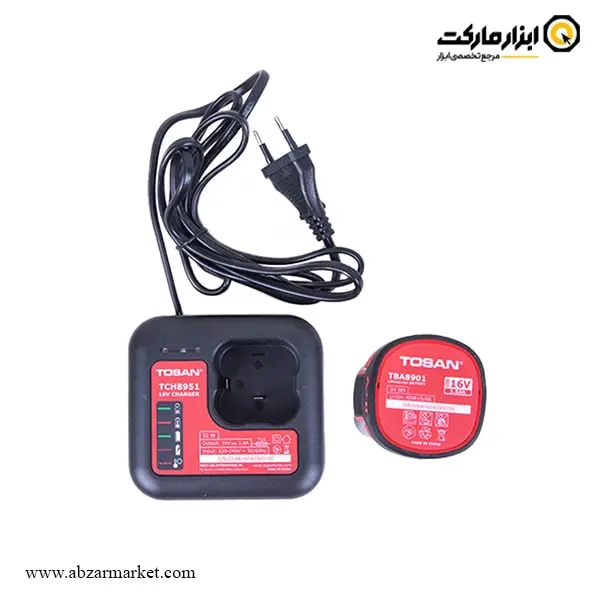 دریل پیچ گوشتی شارژی توسن براشلس 16 ولت مدل 9616BS